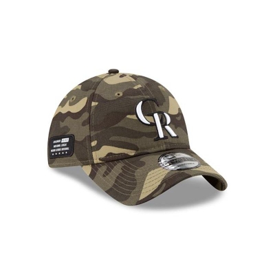 Colorado Rockies Gorra | New Era MLB Armed Forces Weekend 9twenty Adjustable Cap Mexico - Verdes